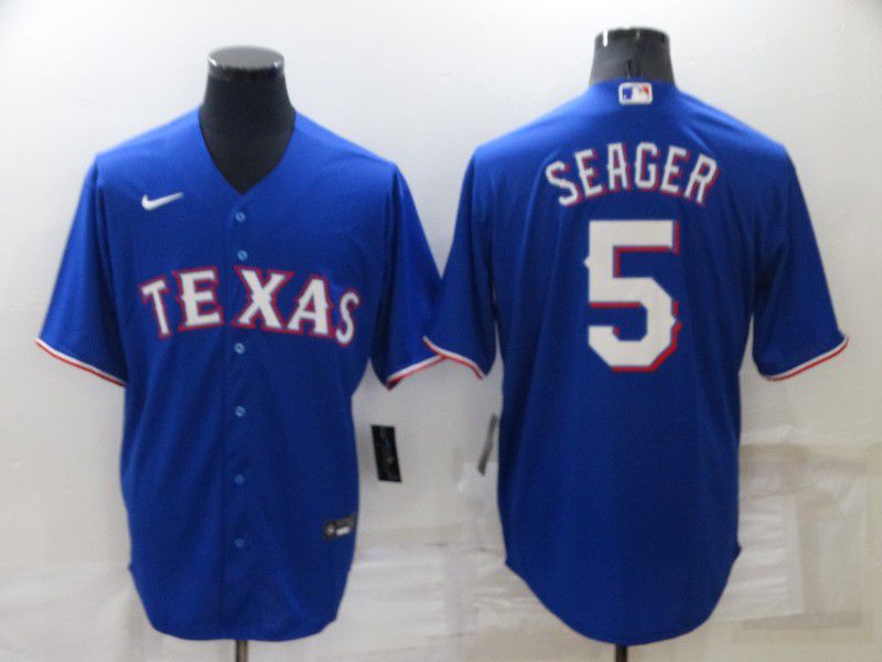 Men Texas Rangers #5 Seager Blue Game Nike 2022 MLB Jersey->texas rangers->MLB Jersey